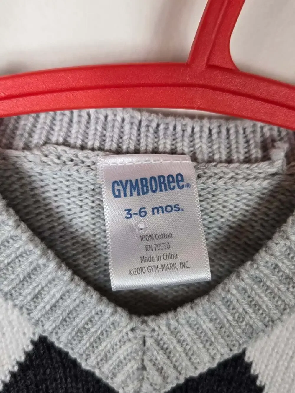 Gymboree Baby Argyle Sweater Vest 3-6M Cotton Preppy Academia 2010
